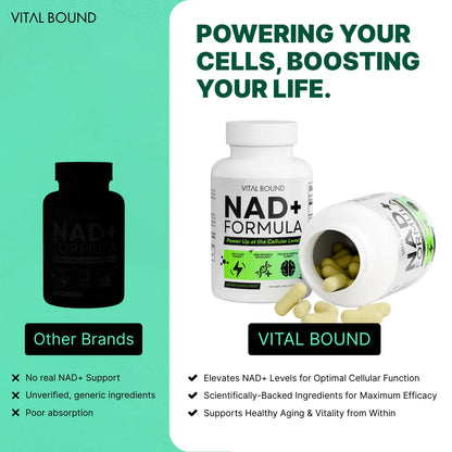 NAD+ Supplement – 500mg Nicotinamide Riboside + Resveratrol + Quercetin