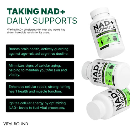 NAD+ Supplement – 500mg Nicotinamide Riboside + Resveratrol + Quercetin