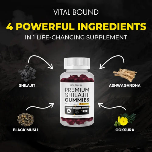 Premium Shilajit Gummies with Ashwagandha