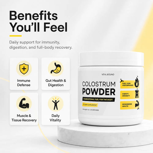 Bovine Colostrum Powder – 2300 mg with 25% IgG | Immune, Recovery & Performance Support