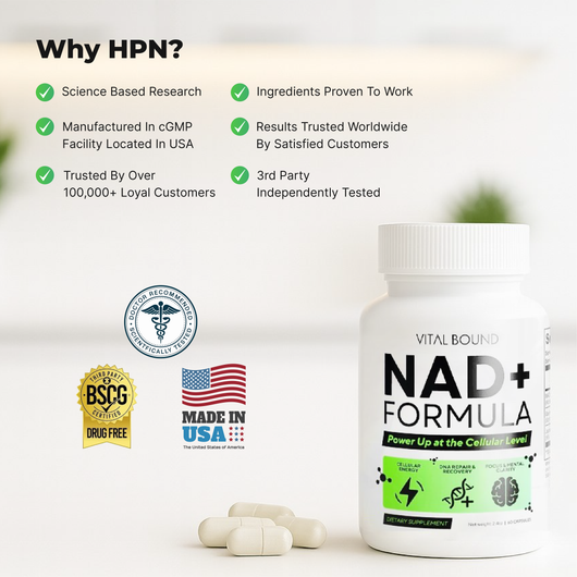 NAD+ Supplement 500mg with Resveratrol & Quercetin